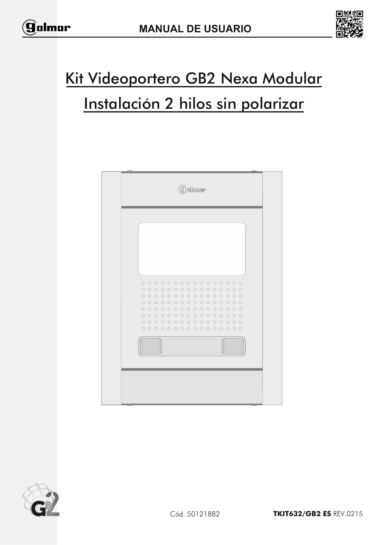 Kit videoportero Golmar GB2 N5220/VESTA 2 viviendas