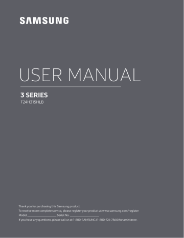 Samsung T24H315HLB User manual | Manualzz