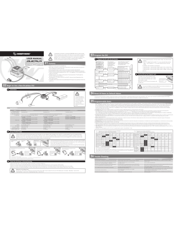 Hobbywing QuicRun-WP-16BL30 User Manual | Manualzz