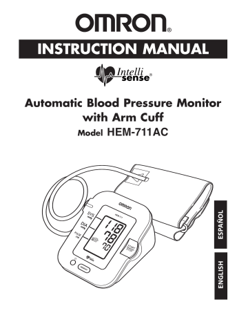 Omron HEM-711AC, INTELLI SENSE HEM-711AC Instruction Manual | Manualzz