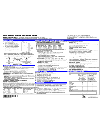 First Alert FA148CP Series Quick Installation Manual | Manualzz