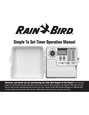 Rain Bird Sst I User Manual