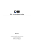 QSI 500ws, 504, 532 User Manual