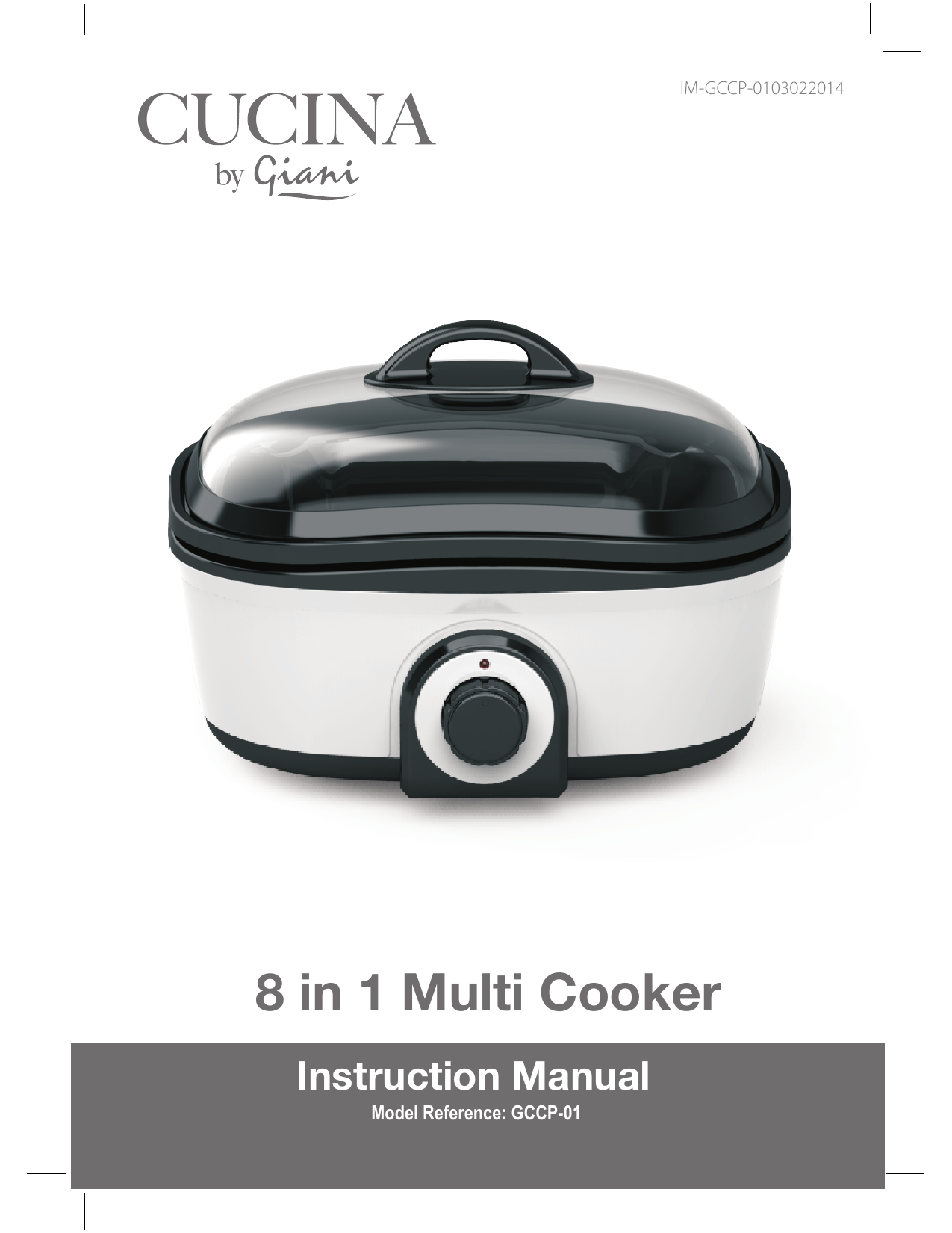 cucina by giani 8 in 1 multi cooker