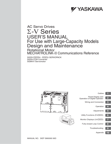 Chapter 2 Panel Display and Operation of Digital Operator. YASKAWA SGDV ...