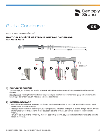 Dentsply Sirona Gutta-Condensor Bedienungsanleitung | Manualzz