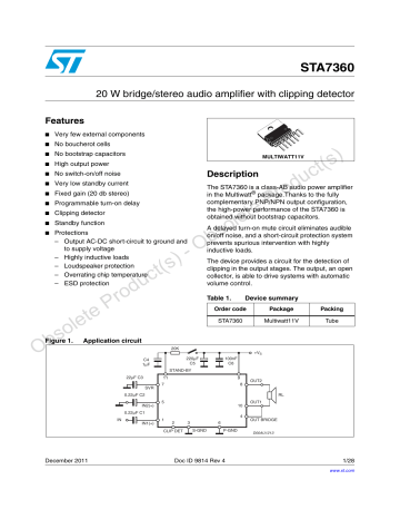 Stmicroelectronics Sta Datasheet Manualzz