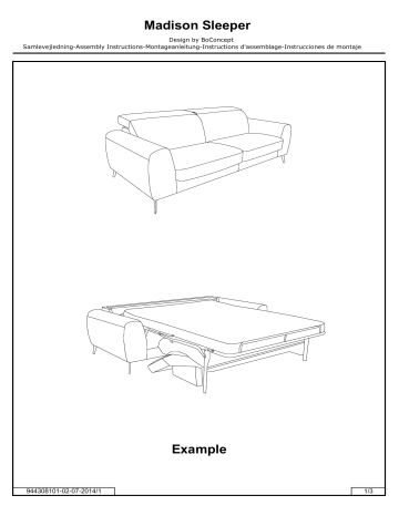 BoConcept Madison sleeper Sofa Assembly Instructions | Manualzz