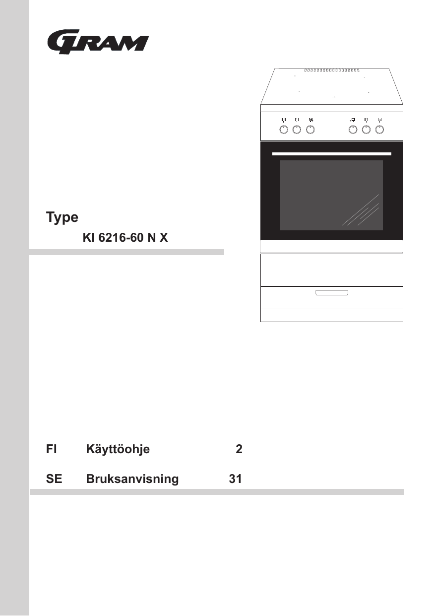 Gram KI 6216-60 N X Omaniku manuaal | Manualzz