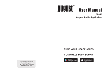 August EP650 App Audio Application User Manual Manualzz