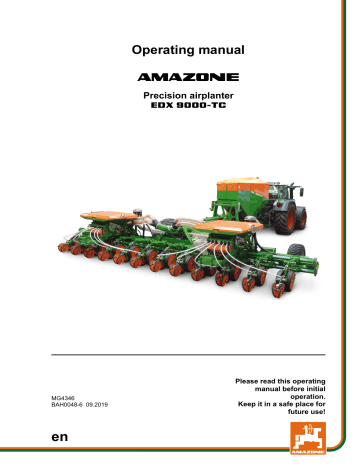 Amazone EDX 9000-TC Owner's Manual | Manualzz