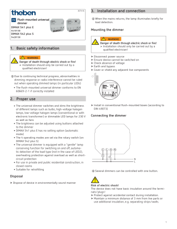 Timeguard DIMAX 542 PLUS S Instructions | Manualzz