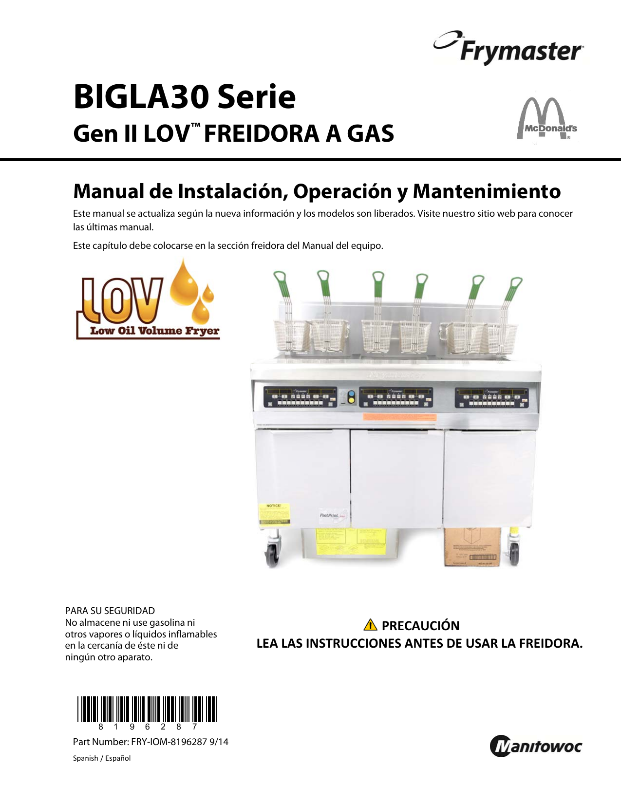 Frymaster – H55 y H55-2 Freidoras de Gas de Alta Eficiencia