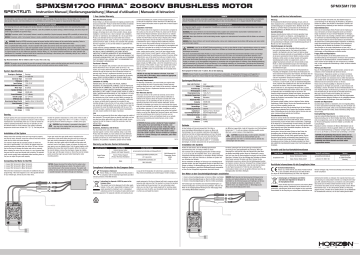 Spektrum SPMXSM1700 Operating 