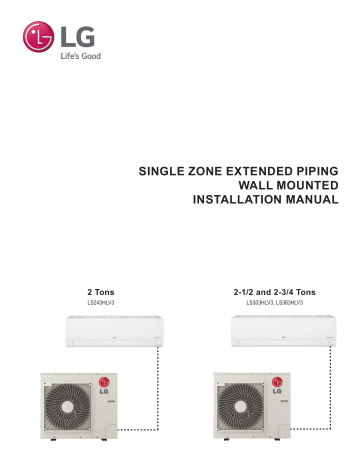 Refrigerant Piping Connections. LG LSU363HLV3 | Manualzz