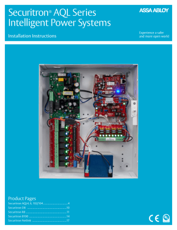 Securitron AQL R8 Power Relay Module Installation Manual | Manualzz