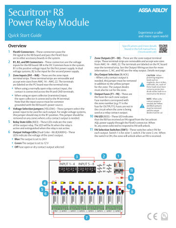 Securitron AQL R8 Power Relay Module Quick Start Guide | Manualzz