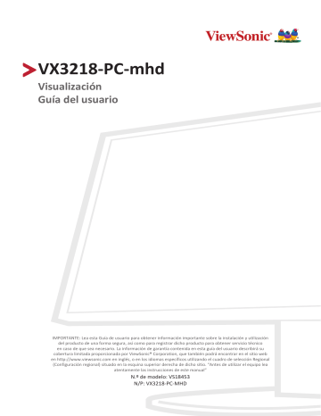 ViewSonic VX3218-PC-MHD-S MONITOR Guía del usuario | Manualzz