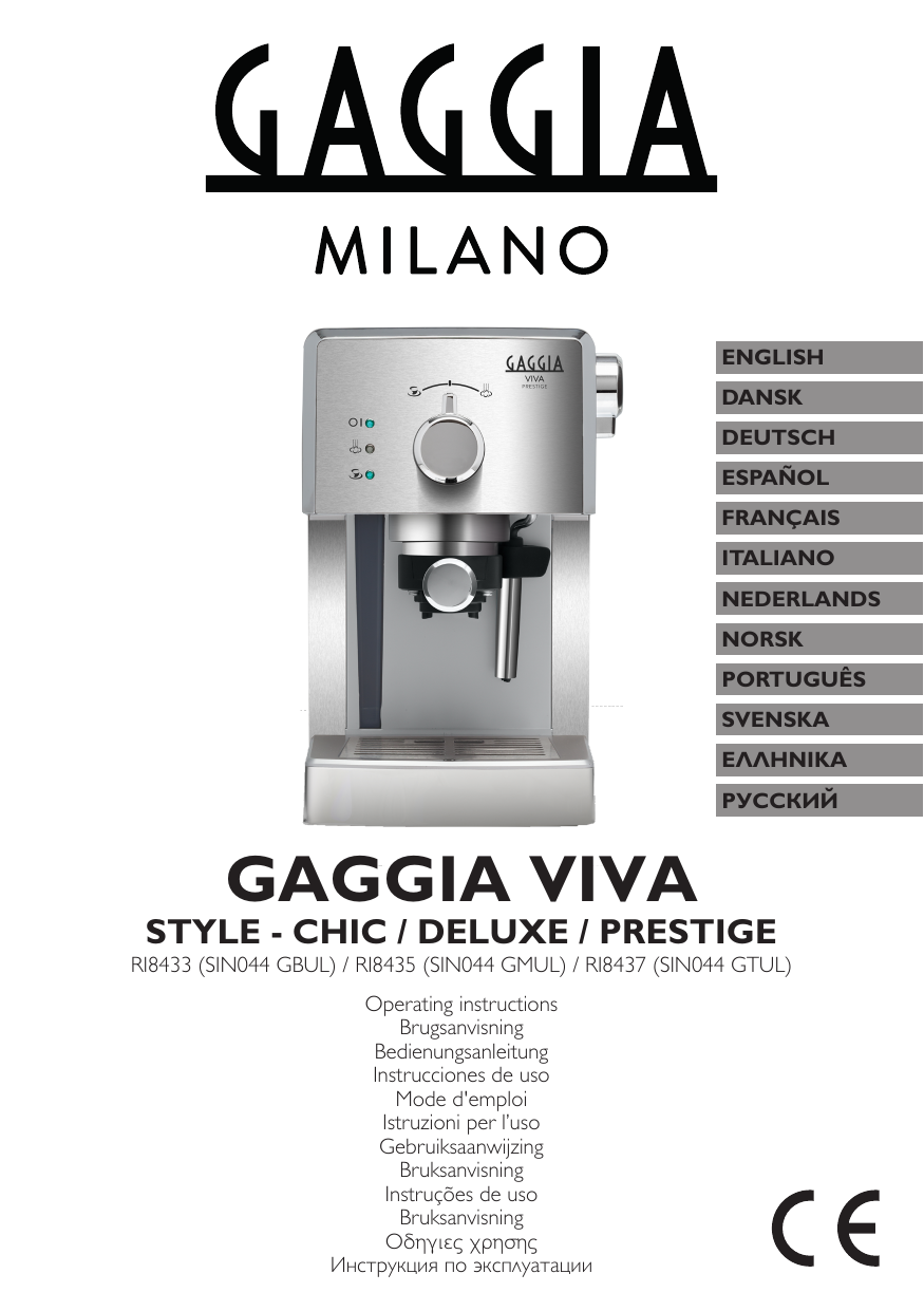 Gaggia Carezza Deluxe Macchina Caff Espresso Manuale Macinato Cialde Grigio  Soluzione Decalcificante