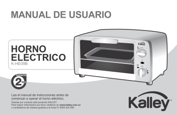 Kalley Horno Tostador  K-HE09B Blanco El manual del propietario |  Manualzz