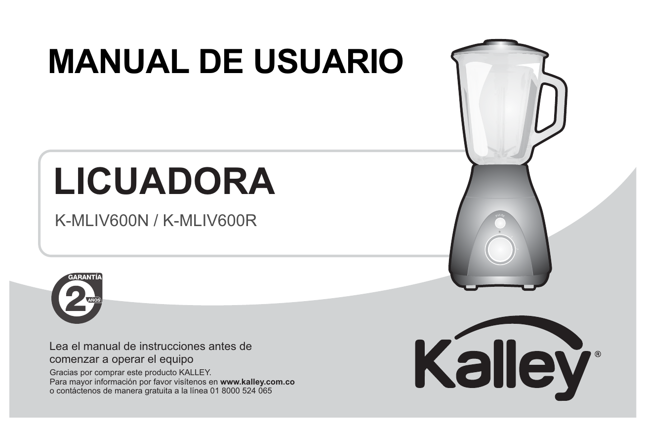 Licuadora best sale manual kalley