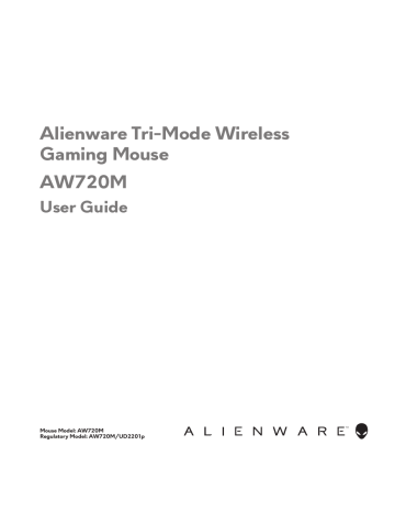 Alienware AW720M Tri-Mode Wireless Gaming Mouse User's Guide | Manualzz