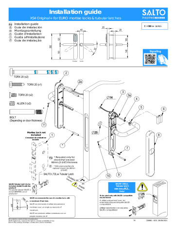 Salto XS4 Original+ Electronic Lock Owner's Manual | Manualzz