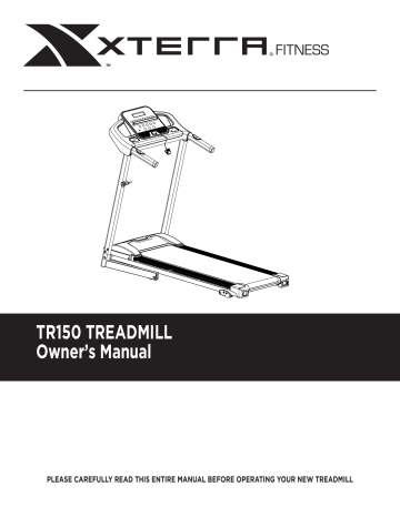 XTERRA Fitness TR150 Folding Treadmill User Manual | Manualzz