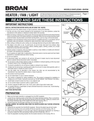 Broan Bathroom Fan Installation Instructions