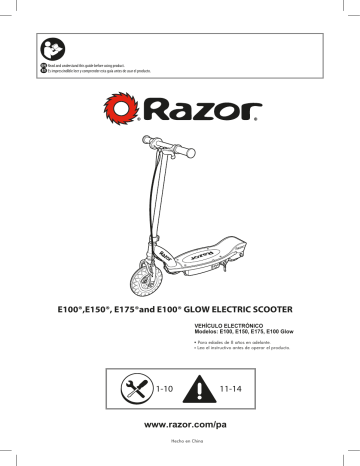 Razor E150 Glow Electric Scooter Installation Guide | Manualzz