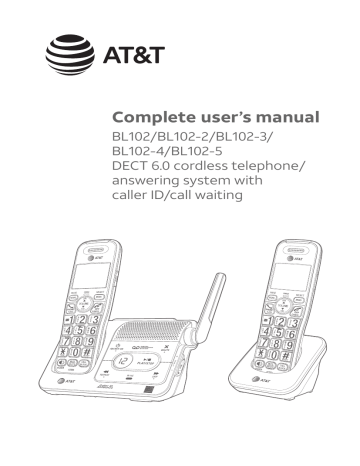 ATT BL102 Series DECT Cordless Telephone User Manual | Manualzz