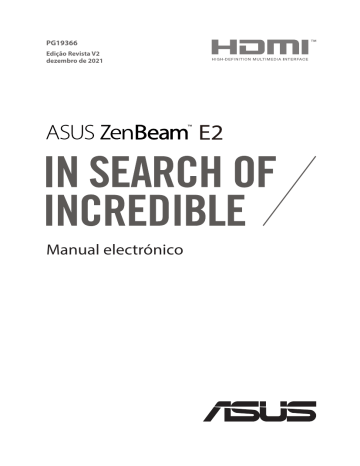 Asus ZenBeam E2 Projector Guia de usuario | Manualzz