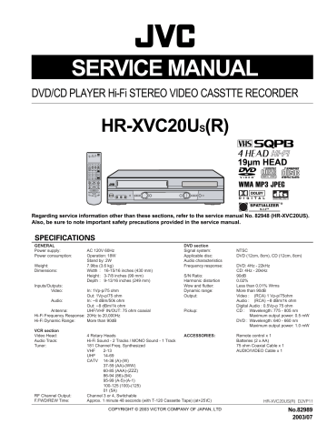 JVC HR-XVC20USR Service Manual | Manualzz