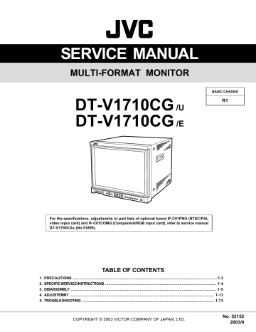 JVC DT-V1710CG, DT-V1710CG/U Service Manual | Manualzz