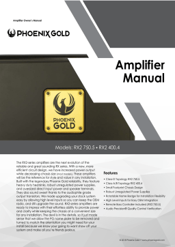Phoenix Gold RX2 400.4, RX2 750.5 Manual