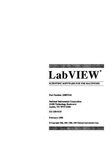 Ni LabVIEW User Manual | Manualzz