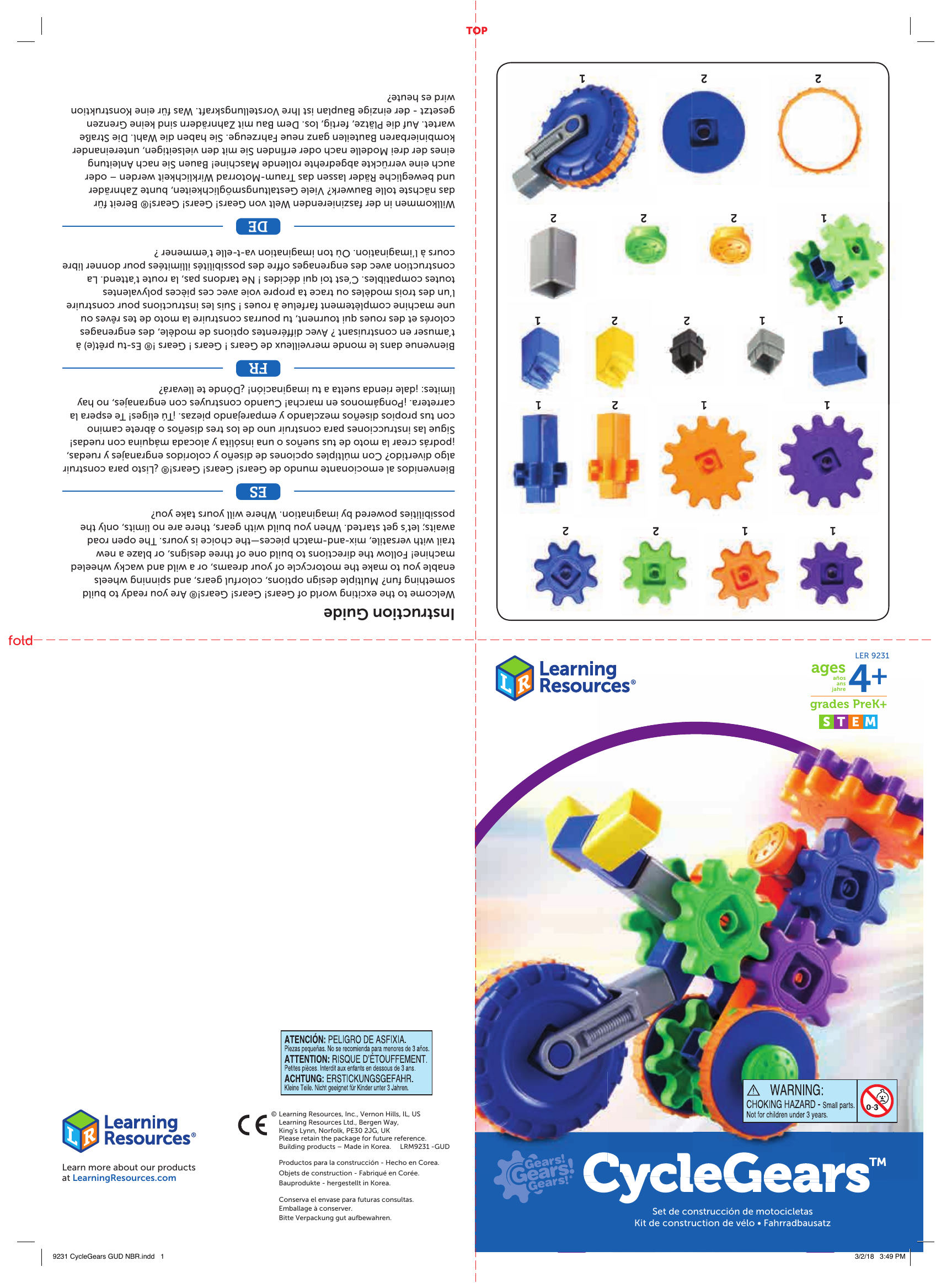  Learning Resources Gears! Gears! Gears! Cycle Gears