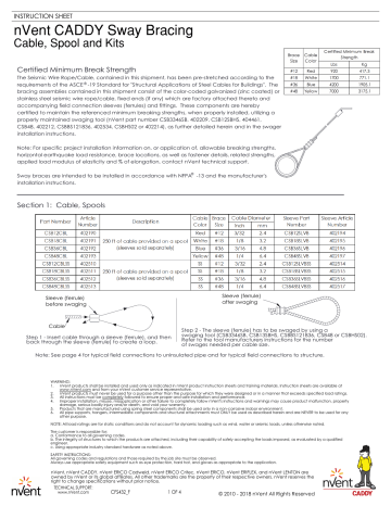 nVent CADDY CSB12CBL 418 lb. Steel Cable Installation Manual | Manualzz