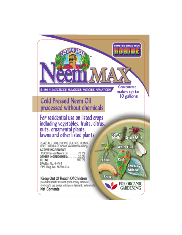 Bonide 020-P CAPTAIN JACK’S Neem Max Conc Instructions | Manualzz