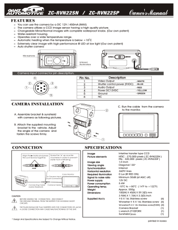 Ganz ZC-RVN22SN Manual | Manualzz